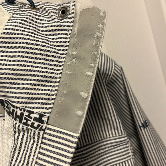 Helly Hansen Ski Snowboard Jacket Blue White Stripe Size M - Picture 12 of 13